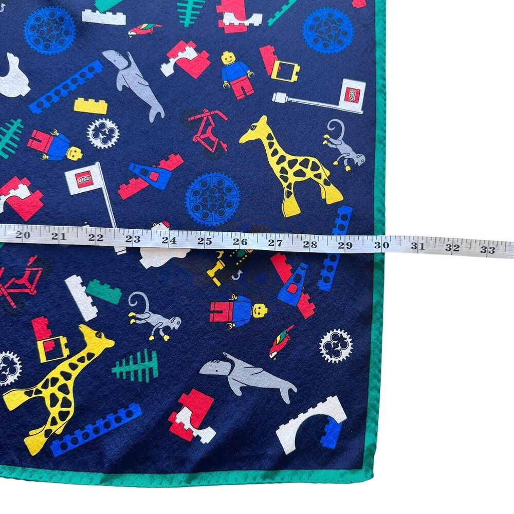 LEGO Vintage 1997 Legoland Apparel Scarf Rare Collectible Navy 30” Made In Italy - Picture 6 of 9